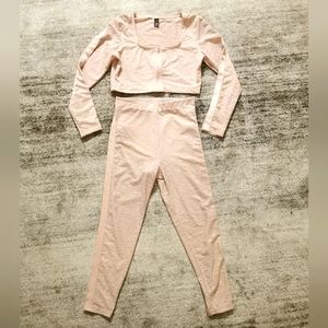 Victoria Secret Performance Lace Mesh Crop and Legging Set